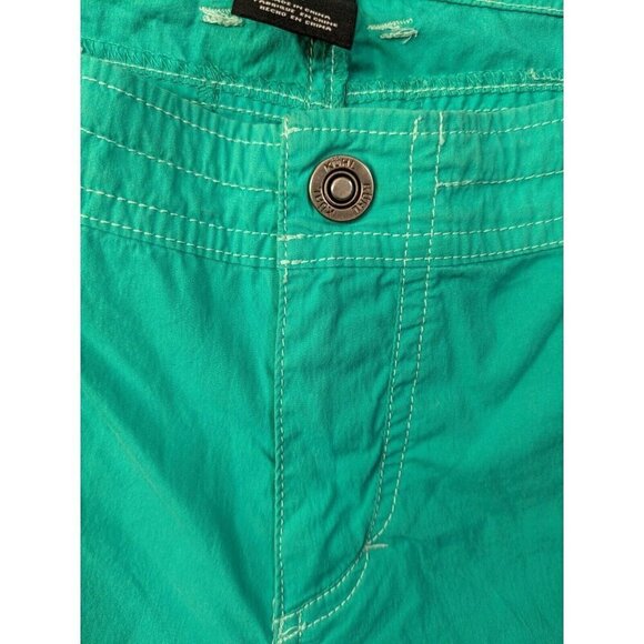 Kuhl Shorts Womens 14 Cotton Nylon Stretch Hiking Flap Pockets Bluish Green - Picture 14 of 15